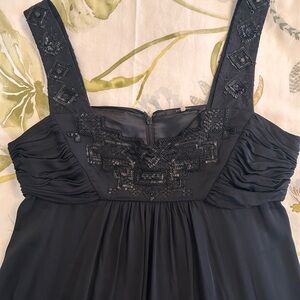 Elie Tahari Black Embellished Midi Dress